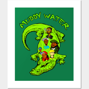 Muddy water Alligator logo tee Posters and Art